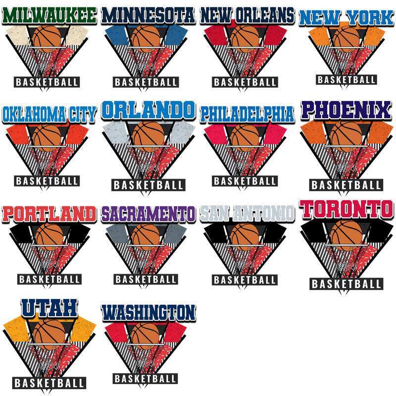 30 Basketball Teams Basketball Label Designs Bundle PNG