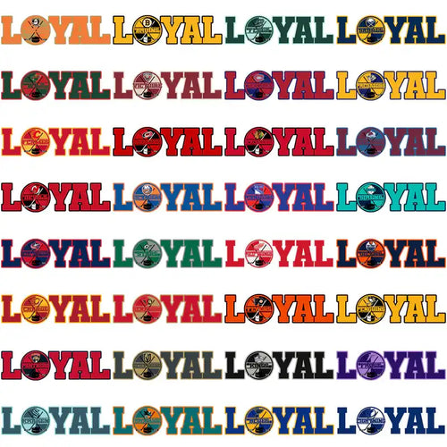 Loyal NHL team logos in colorful designs for DTF/DTG and embroidery projects