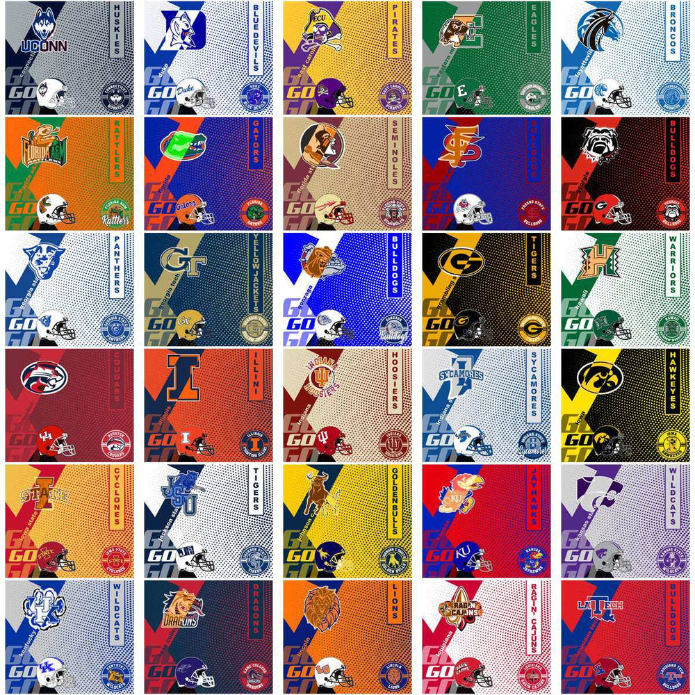 125 NCAA College Sports GO Wrap Helmet Tumbler Wrap Bundle JPG