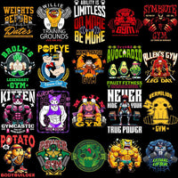 Load image into Gallery viewer, 125 GYM Fitness Popculture &amp; Streetwear Designs Bundle PNG
