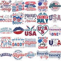Load image into Gallery viewer, 200 4th of July Patriotic USA Festive Designs Bundle PNG
