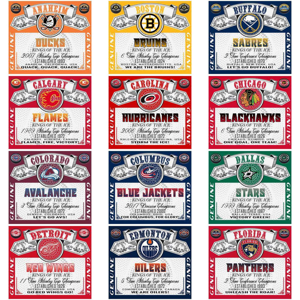 32 Ice Hockey Teams Budweiser Wrap Tumbler Wrap Bundle JPG