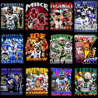 Load image into Gallery viewer, 40 Football Vintage Bootleg Players Designs Bundle PNG
