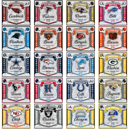 NFL team vintage-style logo designs for DTF, DTG, embroidery, print-ready PNG SVG PES, instant download