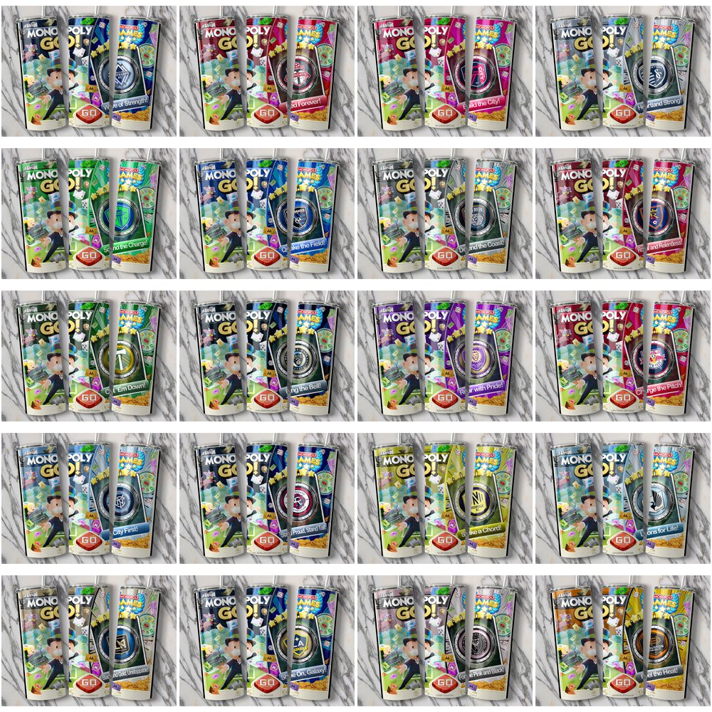 30 Soccer USA Teams Monopoly Go! Tumbler Wrap Bundle JPG