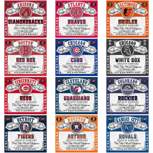 Vintage baseball team labels for DTF/DTG & embroidery designs — MLB teams like Red Sox, Cubs, Yankees, Astros
