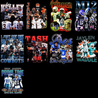 Load image into Gallery viewer, 39 Football Players &amp; Teams Bootleg Designs Bundle PNG

