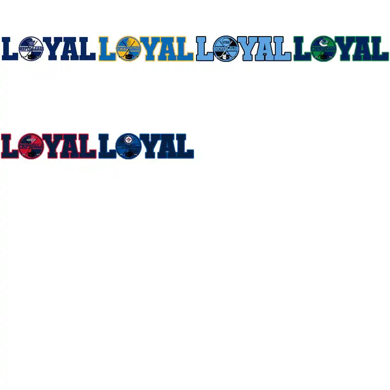 Loyal hockey team logo designs for DTF, DTG, and embroidery with instant download