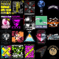 Load image into Gallery viewer, 200 Streetwear Designs Bundle PNG + SVG
