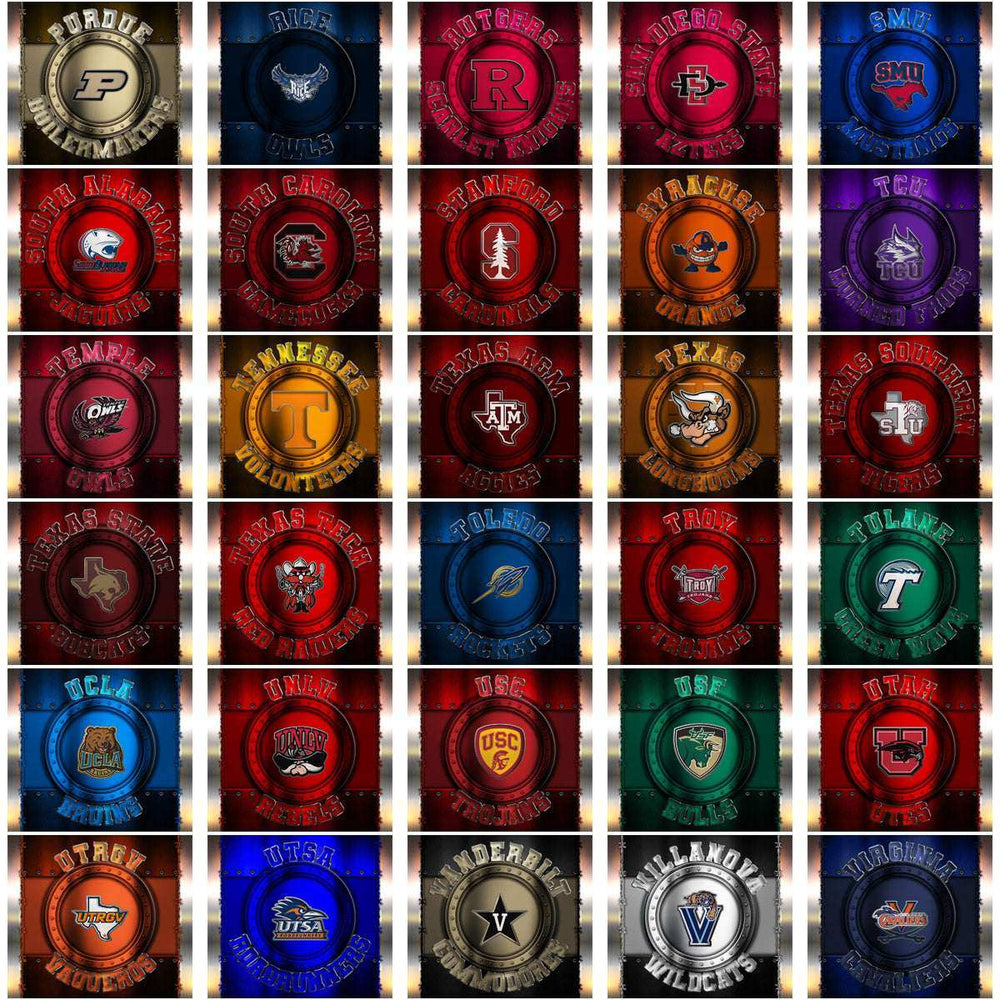 126 NCAA College Sports Metal Wrap Tumbler Wrap Bundle JPG