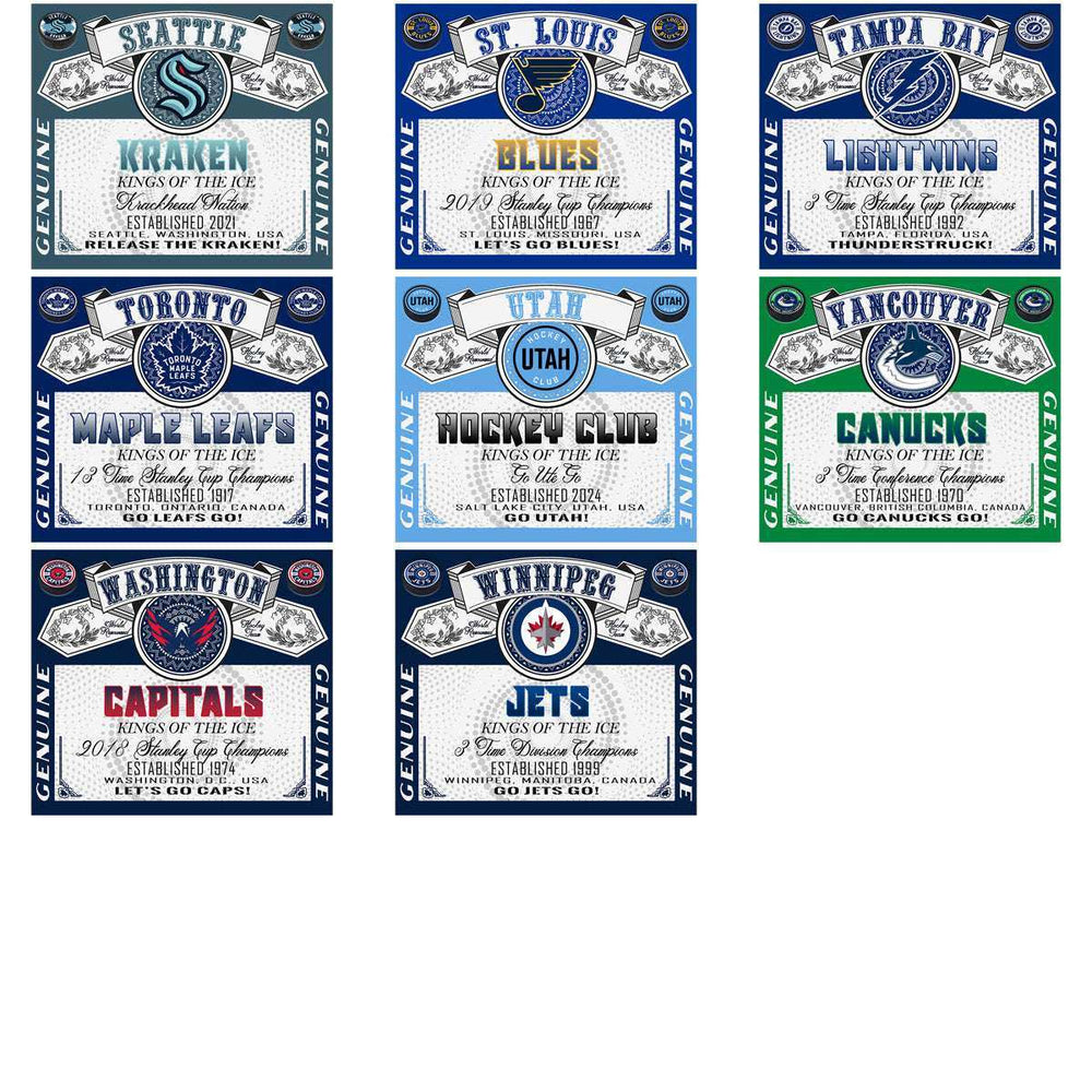 32 Ice Hockey Teams Budweiser Wrap Tumbler Wrap Bundle JPG