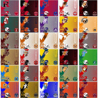Load image into Gallery viewer, 125 NCAA College Sports GO Wrap Helmet Tumbler Wrap Bundle JPG
