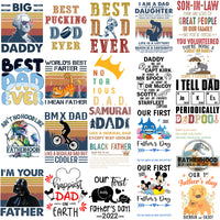 Load image into Gallery viewer, 190 Dad Father&#39;s Day Mixed Designs Bundle PNG
