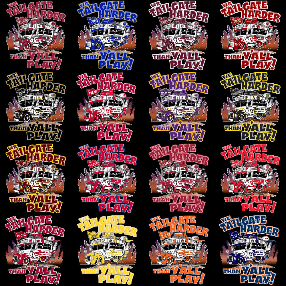 133 College NCAA Tailgate Bus PNG Designs Bundle
