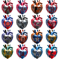 Load image into Gallery viewer, 30 Baseball Teams Bleeding Heart Designs Bundle PNG
