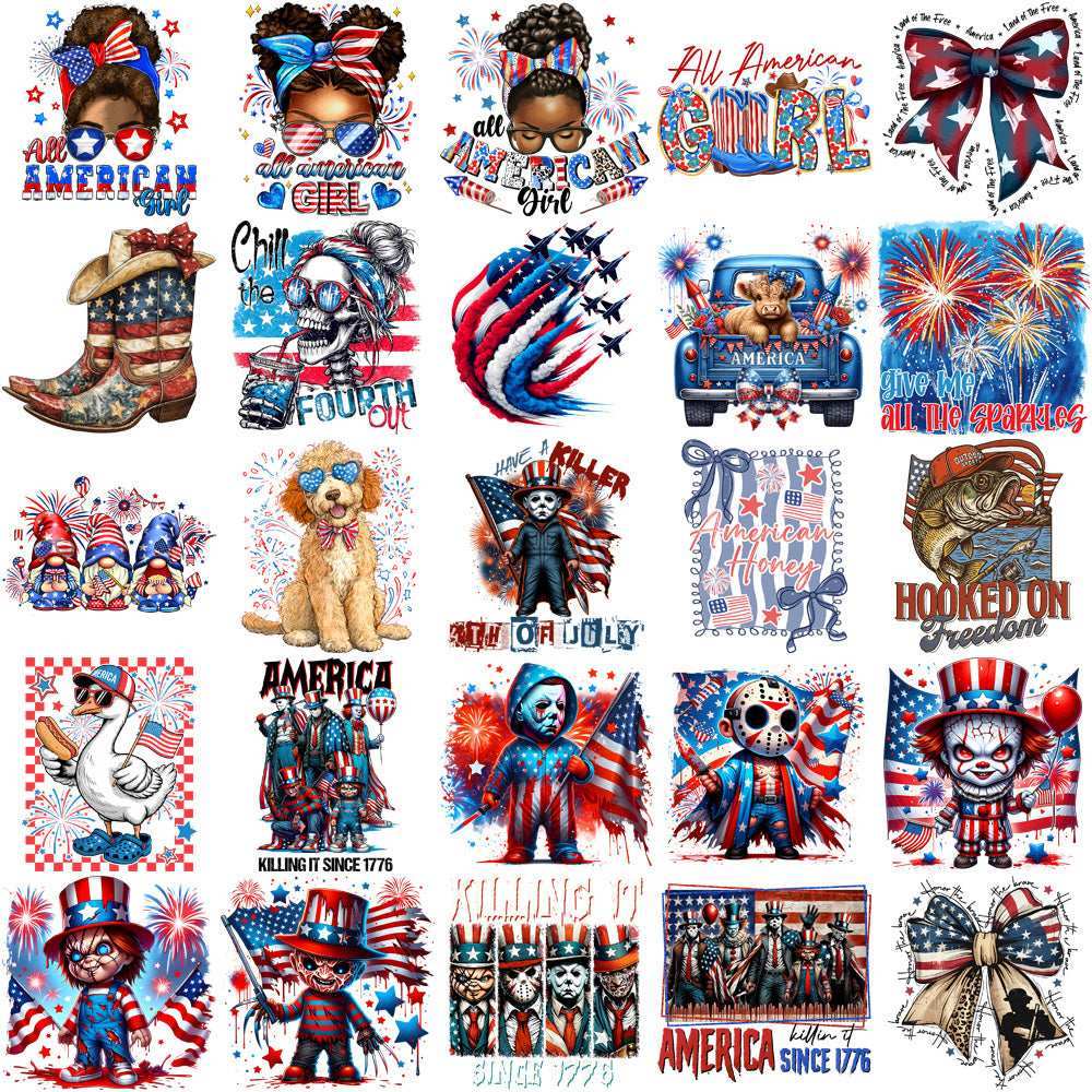 200 4th of July Patriotic USA Festive Designs Bundle PNG