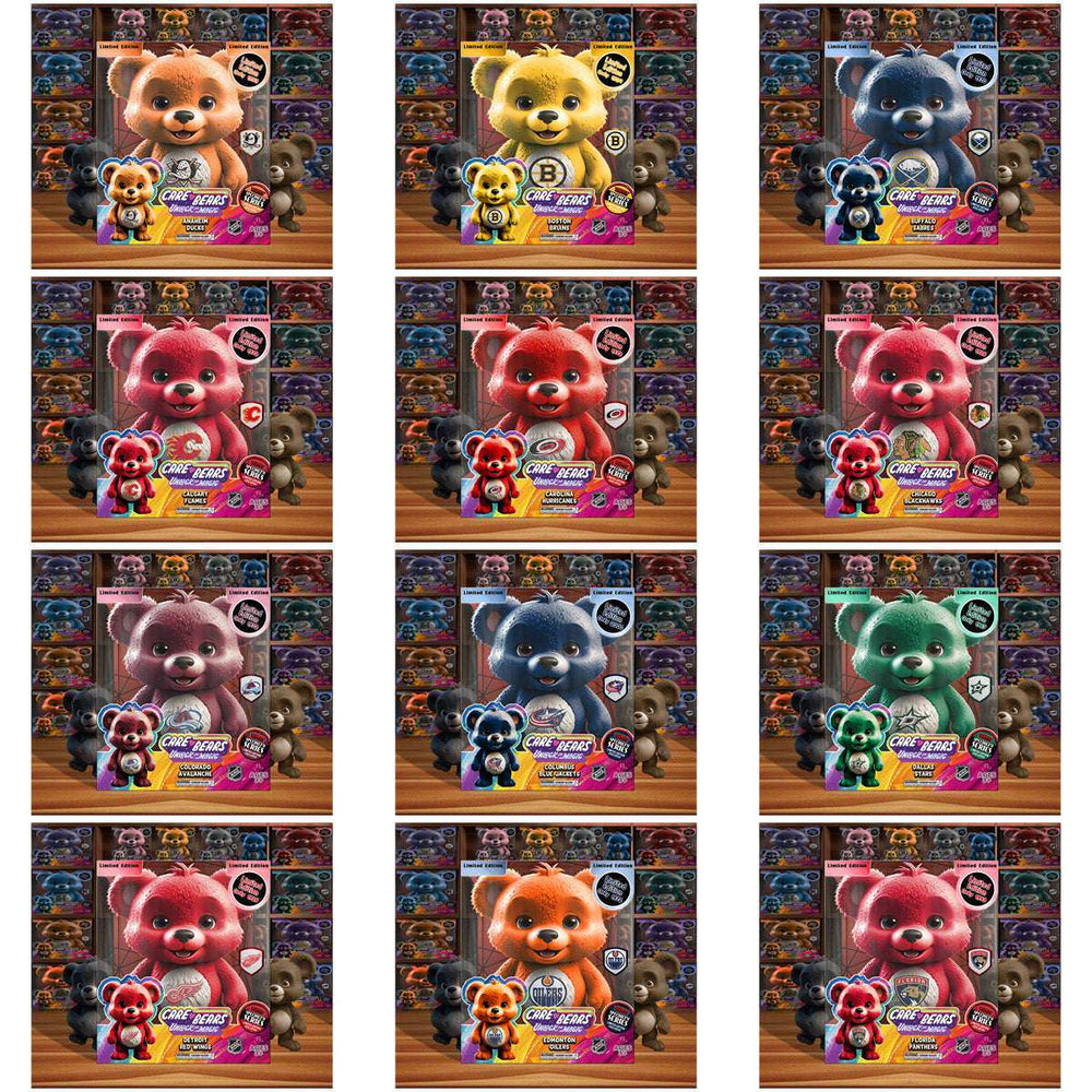 32 Ice Hockey Teams Care Bear Box Tumbler Wrap Bundle JPG