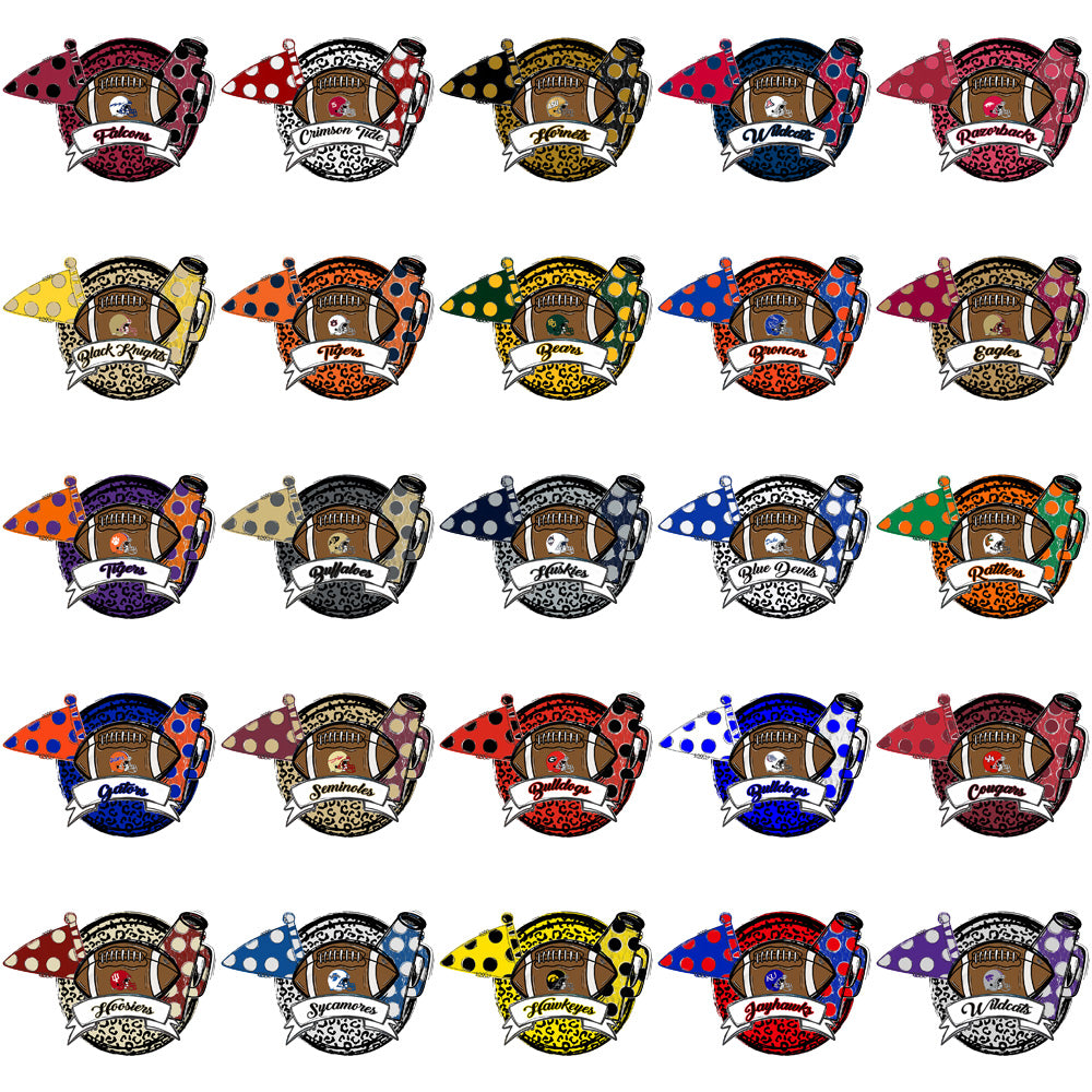 62 College NCAA Teams Football Cheer Designs Bundle PNG