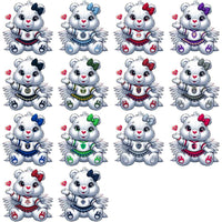 Load image into Gallery viewer, 30 Soccer Teams Carebear Cheerleader Designs Bundle PNG
