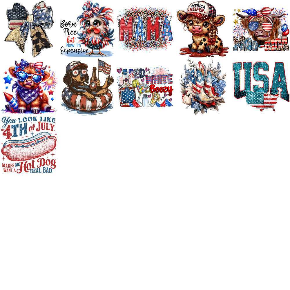 200 4th of July Patriotic USA Festive Designs Bundle PNG