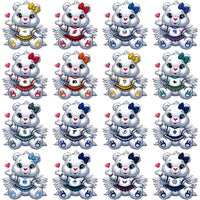 Load image into Gallery viewer, 32 Ice Hockey Teams Carebear Cheerleader Designs Bundle PNG
