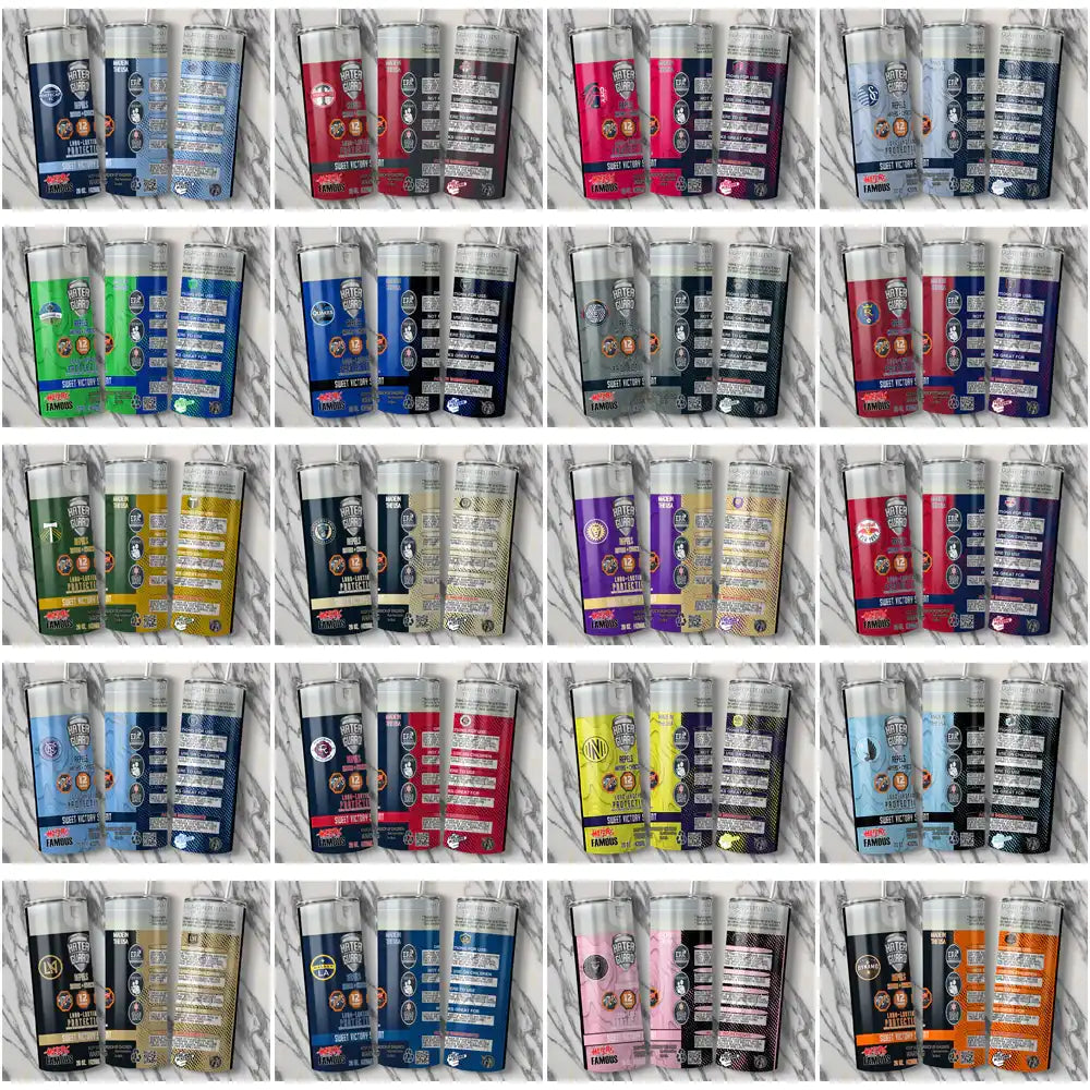 Colorful tumbler wrap designs for DTF/DTG printing, featuring vibrant patterns and print-ready templates.