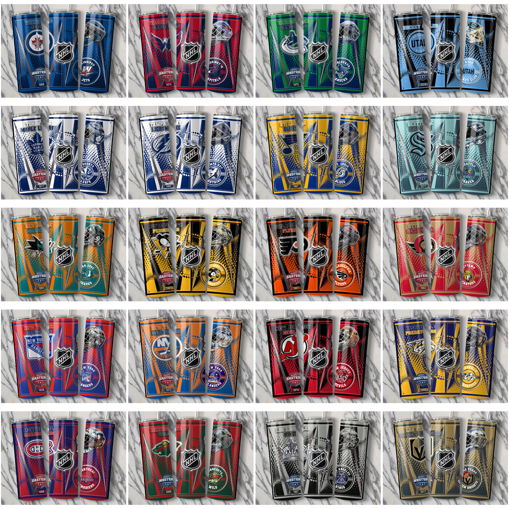 32 Ice Hockey Teams Team Logo v2 Tumbler Wrap Bundle JPG