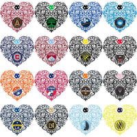Load image into Gallery viewer, 30 Soccer Teams Fancy Heart Designs Bundle PNG
