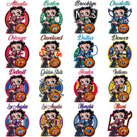 Load image into Gallery viewer, 30 Basketball Teams Betty Boop Basketball Designs Bundle PNG
