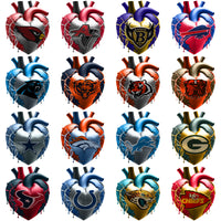 Load image into Gallery viewer, 32 Football Teams Bleeding Heart Designs Bundle PNG
