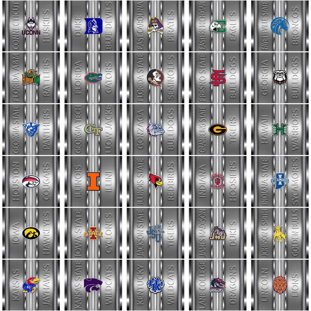 128 NCAA College Sports Metallic Tumbler Wrap Bundle JPG