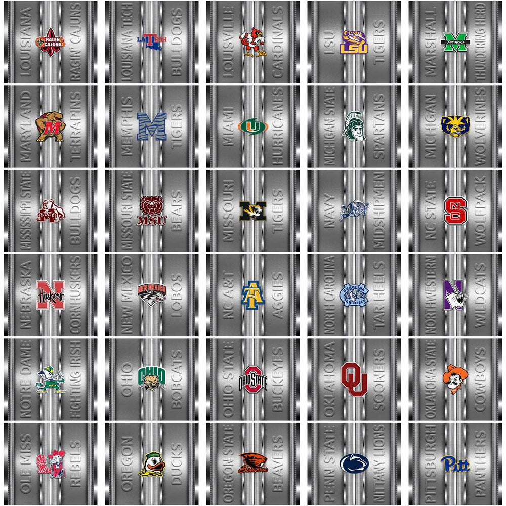128 NCAA College Sports Metallic Tumbler Wrap Bundle JPG