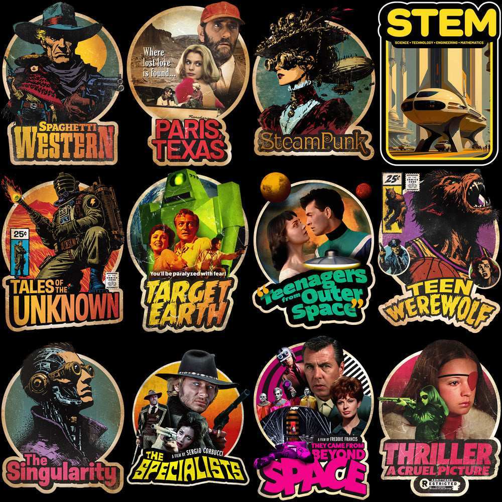 76 Old Best Movies Classics Vintage Designs Bundle PNG