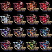 Load image into Gallery viewer, 30 Baseball Teams Bunny Smash That Designs Bundle PNG

