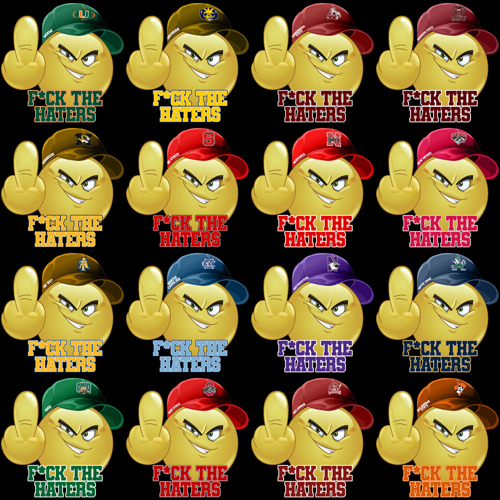 57 College NCAA Teams The Haters Designs Bundle PNG
