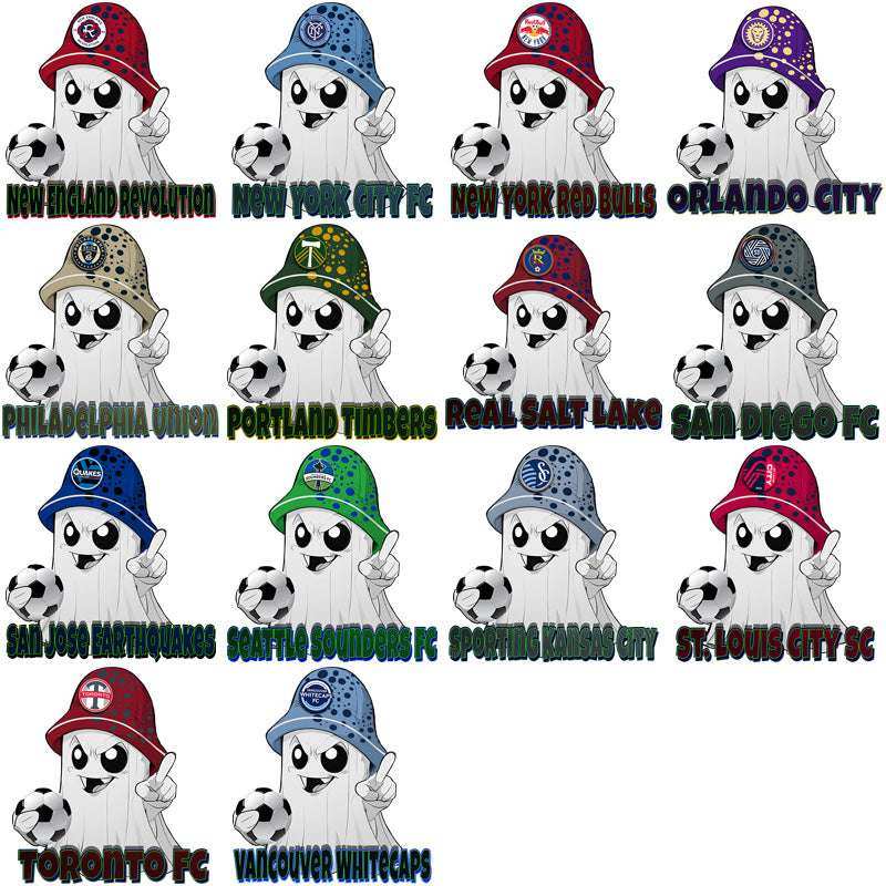 30 Soccer Teams Ghost Town Designs Bundle PNG