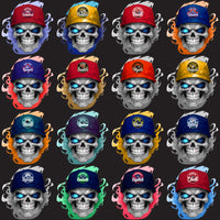 Load image into Gallery viewer, 32 Ice Hockey Teams Smokin Skull Designs Bundle PNG
