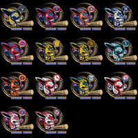 Load image into Gallery viewer, 30 Baseball Teams Bunny Smash That Designs Bundle PNG
