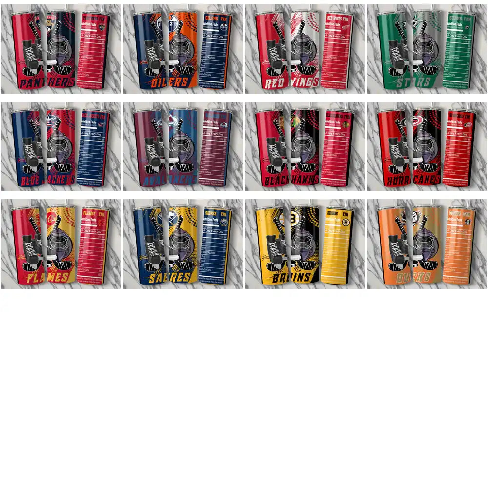 Hockey team tumbler wrap designs for DTF, DTG, embroidery – NHL fan gear print-ready SVG/PNG