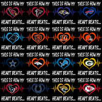 Load image into Gallery viewer, 32 Heart Beat Football Teams Designs Bundle PNG
