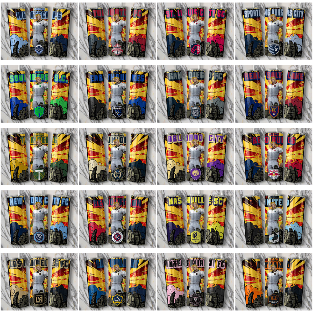 30 Soccer USA Teams Comic Cover Tumbler Wrap Bundle JPG
