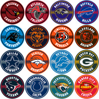 32 Football Teams Circle Striped Logo Designs Bundle PNG