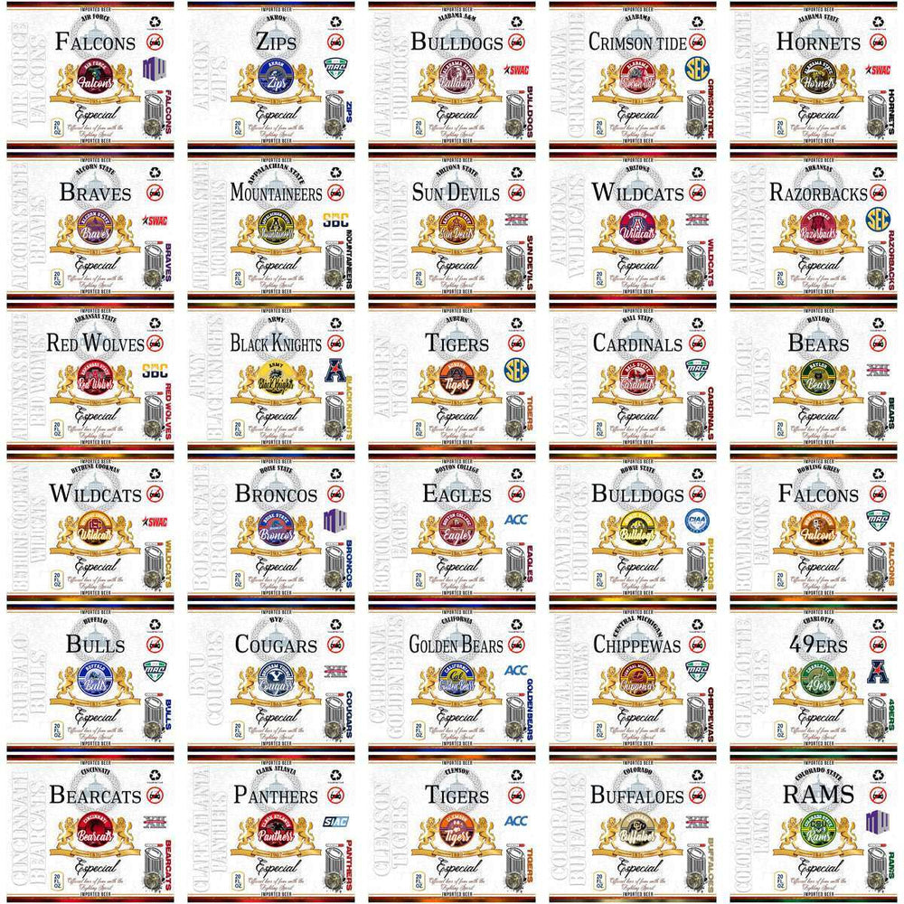 128 NCAA College Sports Modelo Tumbler Wrap Bundle JPG