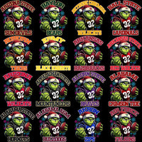 Load image into Gallery viewer, 123 College NCAA Grinch Snowflakes PNG Designs Bundle
