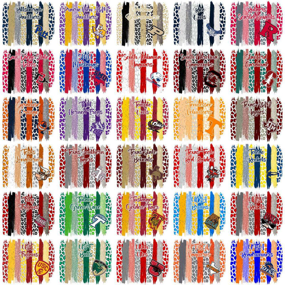 129 NCAA College Sports Brush Strokes Tumbler Wrap Bundle JPG