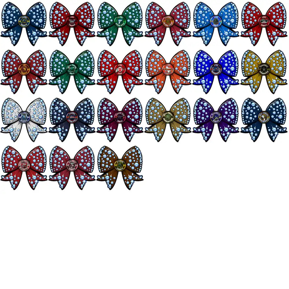 Sparkly rhinestone bow designs for DTF, DTG, embroidery & tumbler wraps – print-ready PNG, SVG, PES