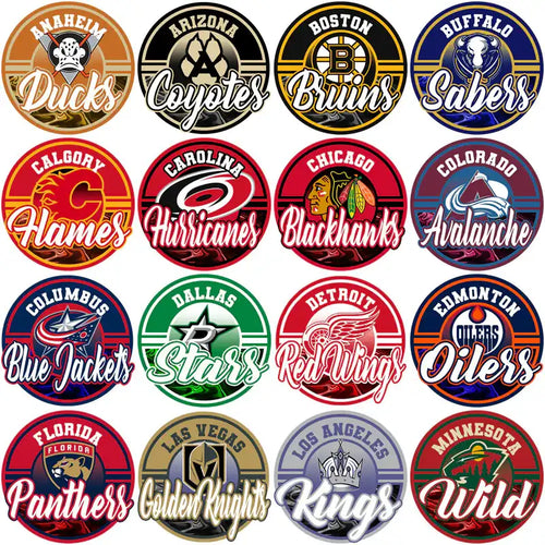 NHL team logos for DTF/DTG printing, embroidery & tumbler wraps — print-ready PNG, SVG, PES designs