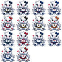 Load image into Gallery viewer, 30 Baseball Teams Carebear Cheerleader Designs Bundle PNG
