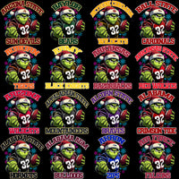 Load image into Gallery viewer, 123 College NCAA Grinch Snowflakes PNG Designs Bundle
