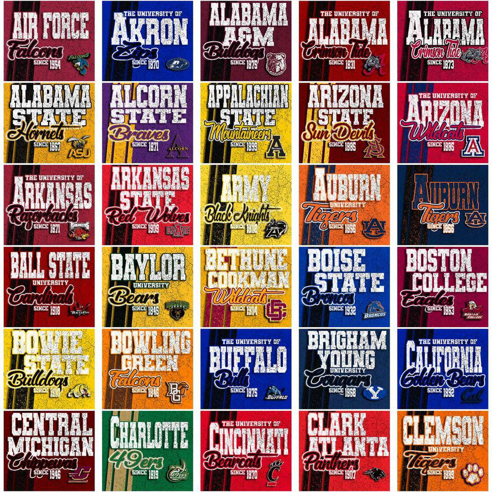 142 NCAA College Sports Grunge Split Tumbler Wrap Bundle JPG